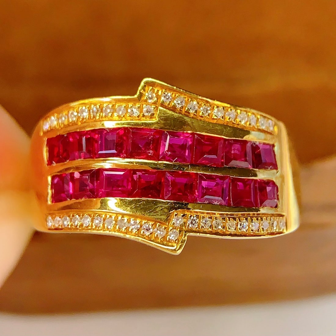 14k Gold 2.28 Ct Natural Ruby & Diamond Ring (1 of 7)