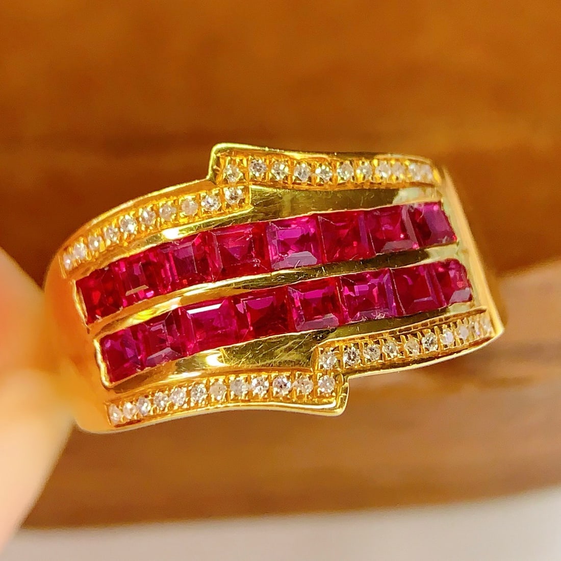14k Gold 2.28 Ct Natural Ruby & Diamond Ring - 2