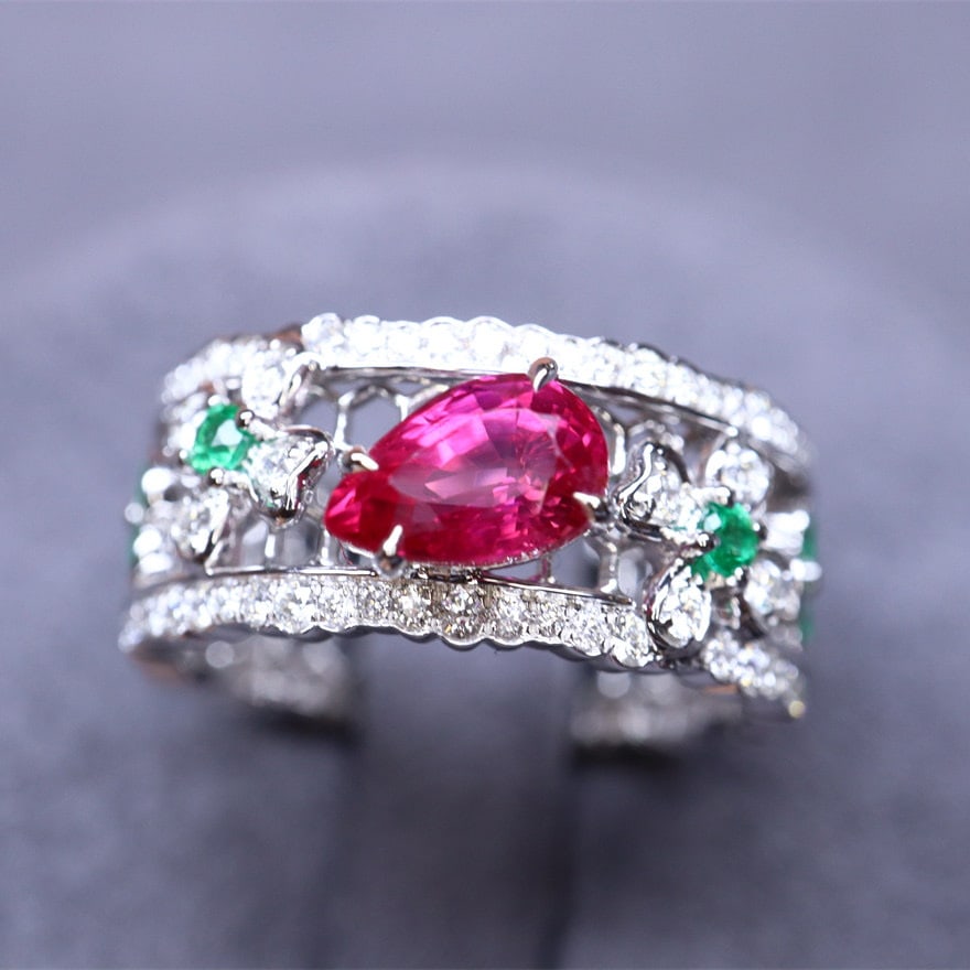 14k Gold 1.83 Ctw Natural Ruby & Diamond Ring (1 of 7)