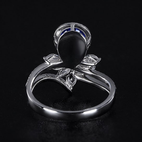 14k Gold 2.11 Ctw Natural Sapphire & Diamond Ring - 4