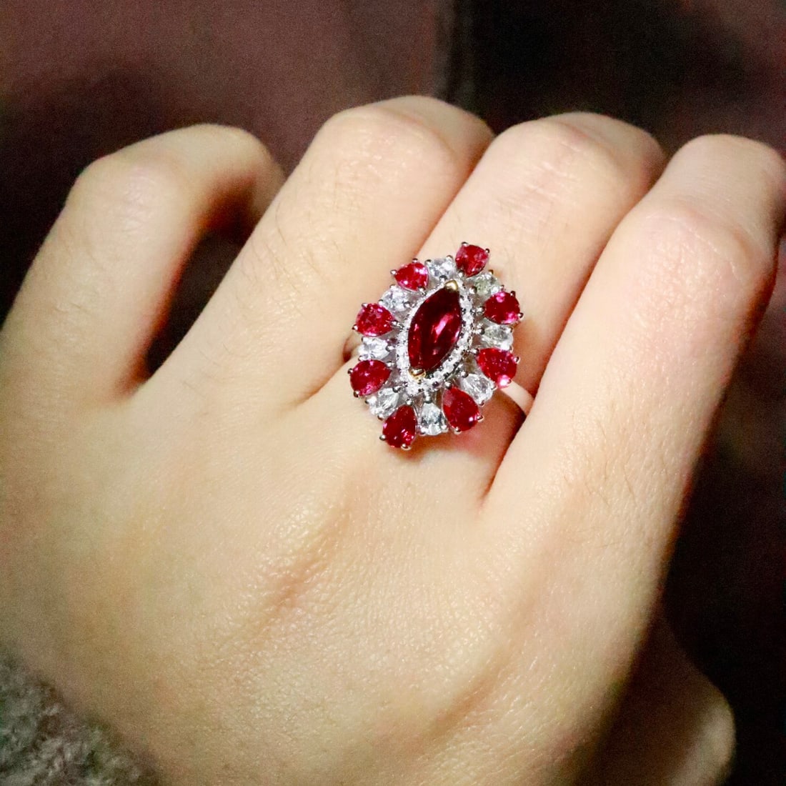 14k Gold 2.33 Ctw Natural Ruby & Ruby Ring - 5