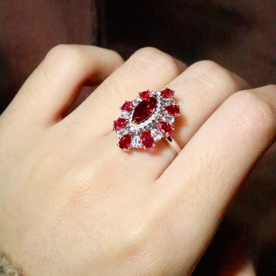 14k Gold 2.33 Ctw Natural Ruby & Ruby Ring - 6