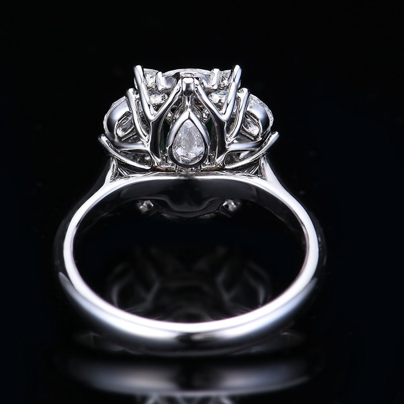 14k Gold 1.87 Ctw Vivid Green Natural Emerald & Diamond Ring/pendant( Without Chain ) - 6