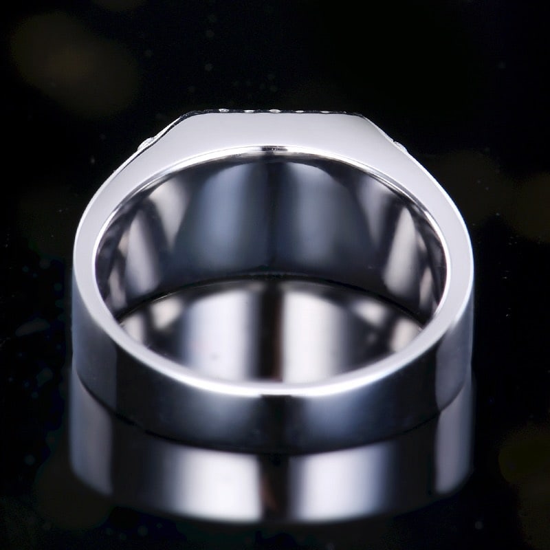 14k Gold 3.31 Ctw Vivid Blue Natural Sapphire & Diamond & Men¡¯s Ring - 5