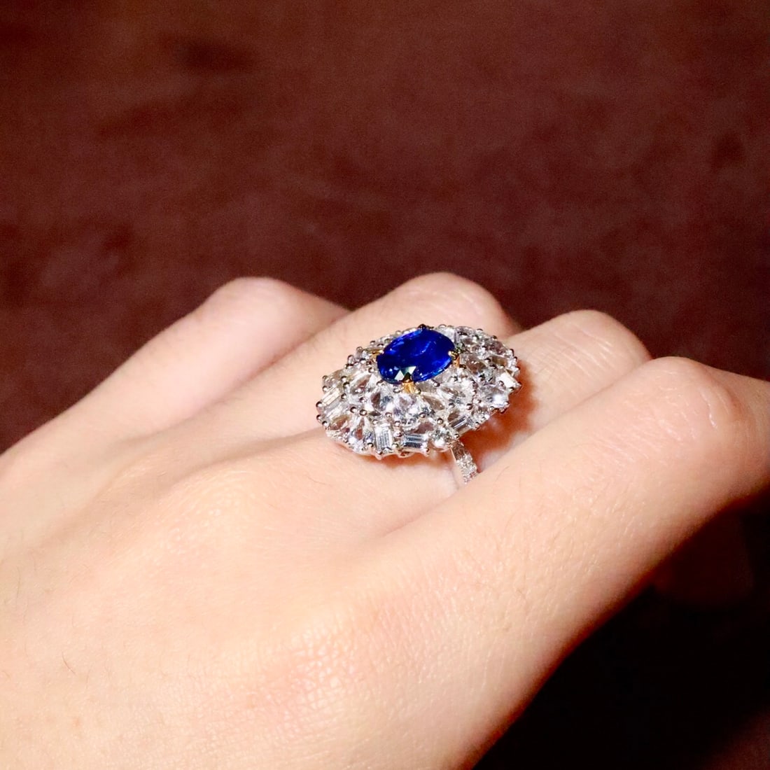 14k Gold 1.80 Ctw Natural Sapphire & Diamond Ring - 5