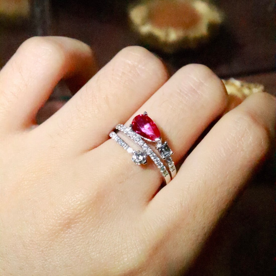 14k Gold 1.25 Ctw Natural Ruby & Diamond Ring - 3