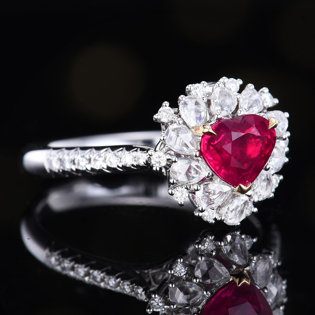 14k Gold 1.57 Ctw Natural Ruby & Diamond Ring/pendant( Without Chain ) - 2