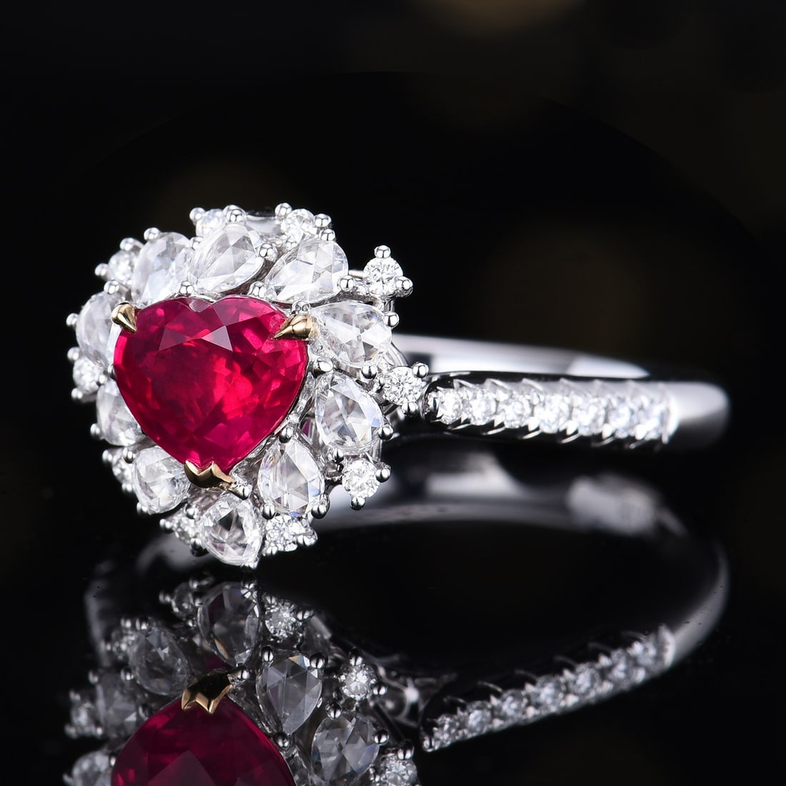 14k Gold 1.57 Ctw Natural Ruby & Diamond Ring/pendant( Without Chain ) - 3