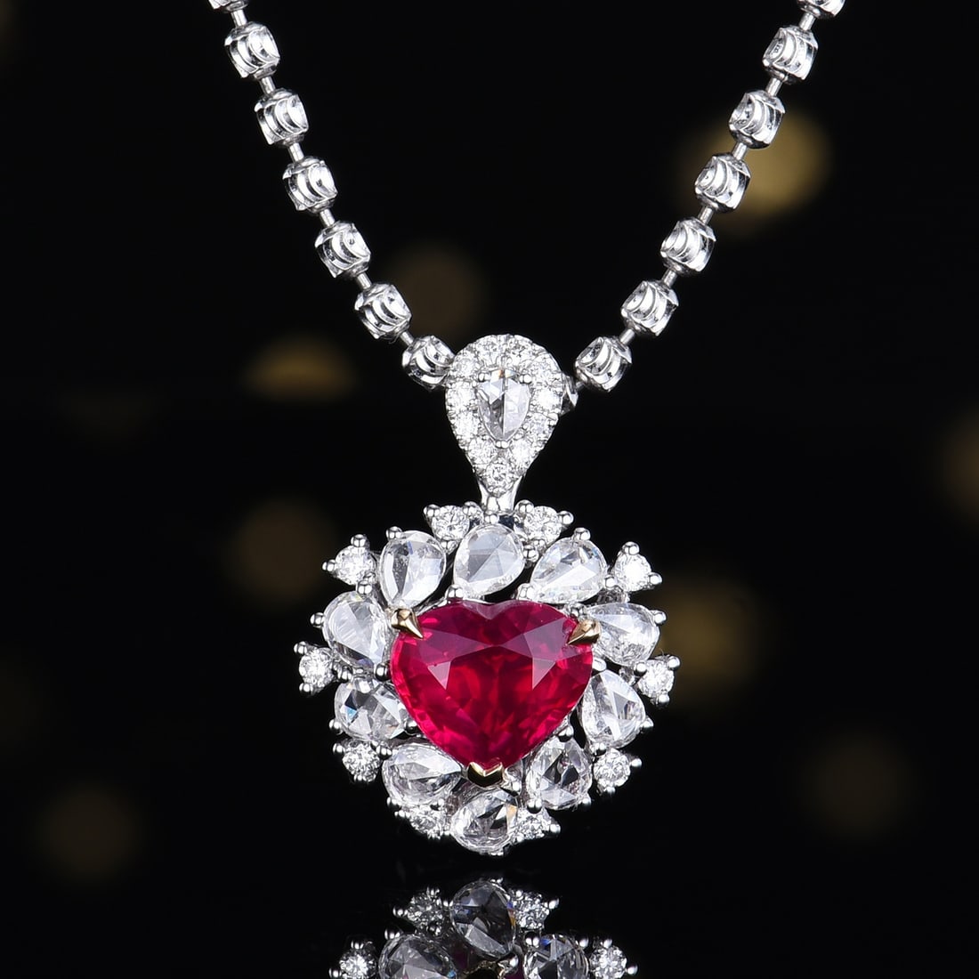 14k Gold 1.57 Ctw Natural Ruby & Diamond Ring/pendant( Without Chain ) - 5