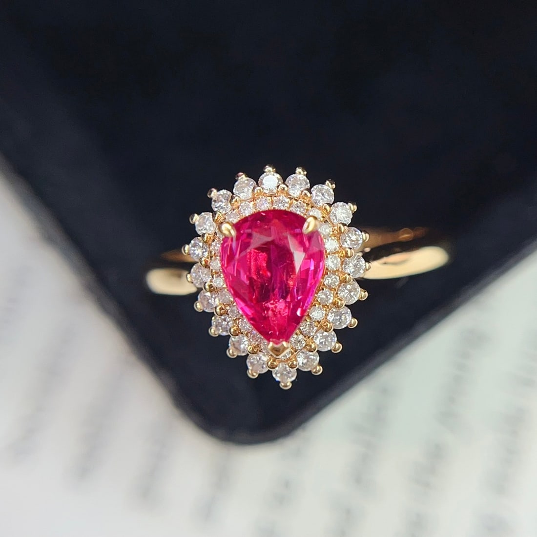 14k Gold 1.05 Ct Natural Ruby & Diamond Ring (1 of 7)