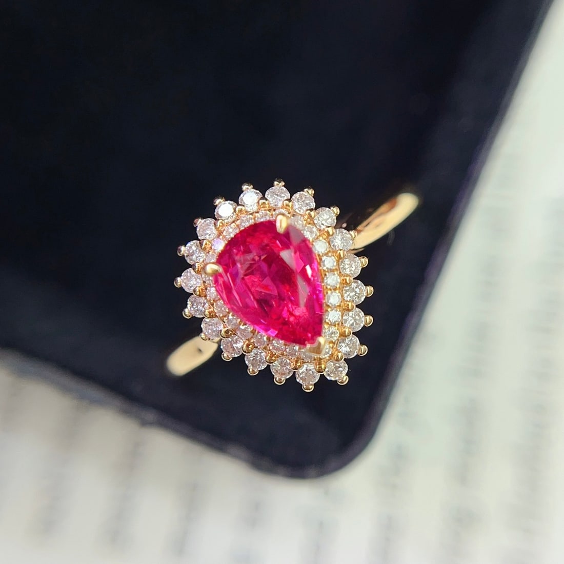 14k Gold 1.05 Ct Natural Ruby & Diamond Ring - 2