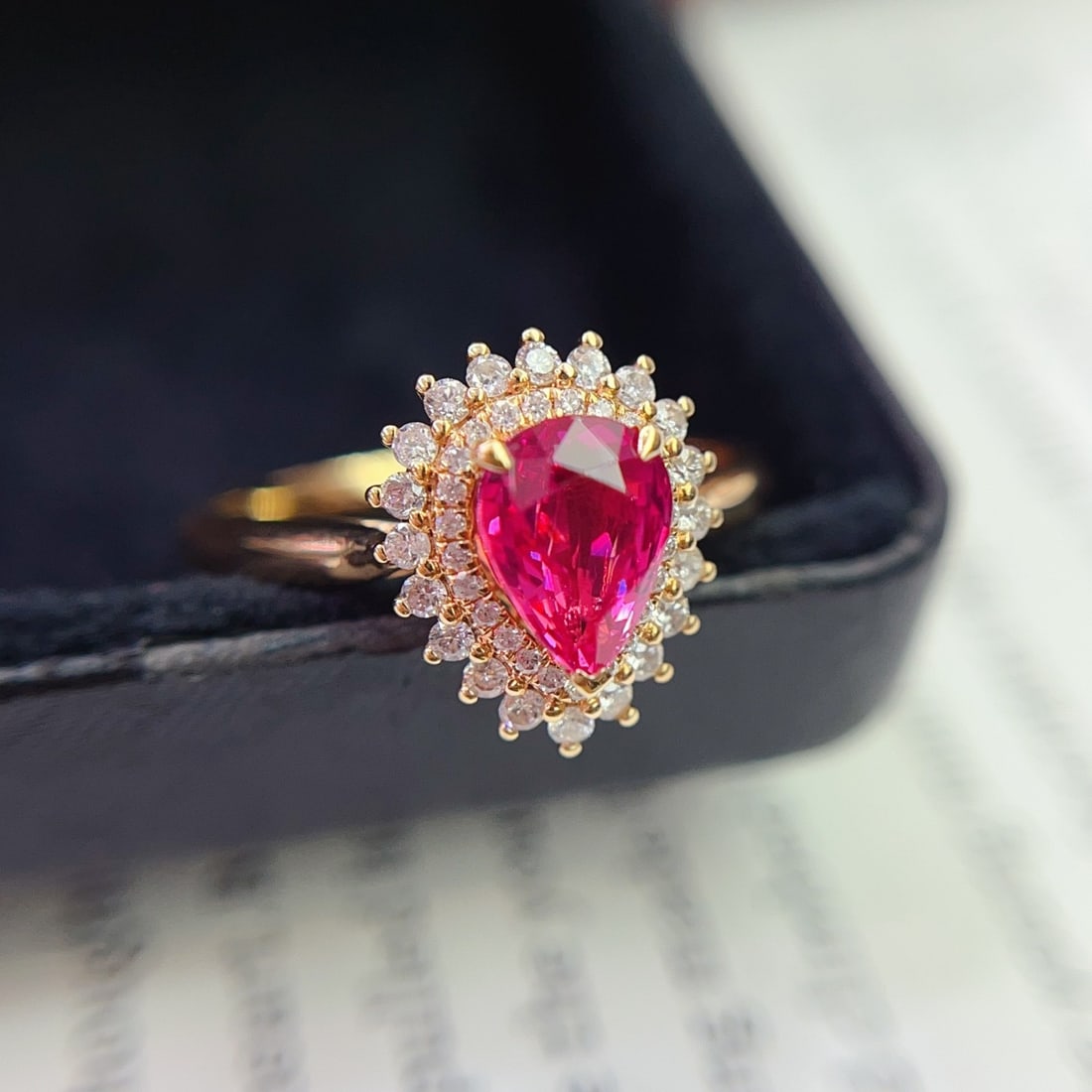 14k Gold 1.05 Ct Natural Ruby & Diamond Ring - 5