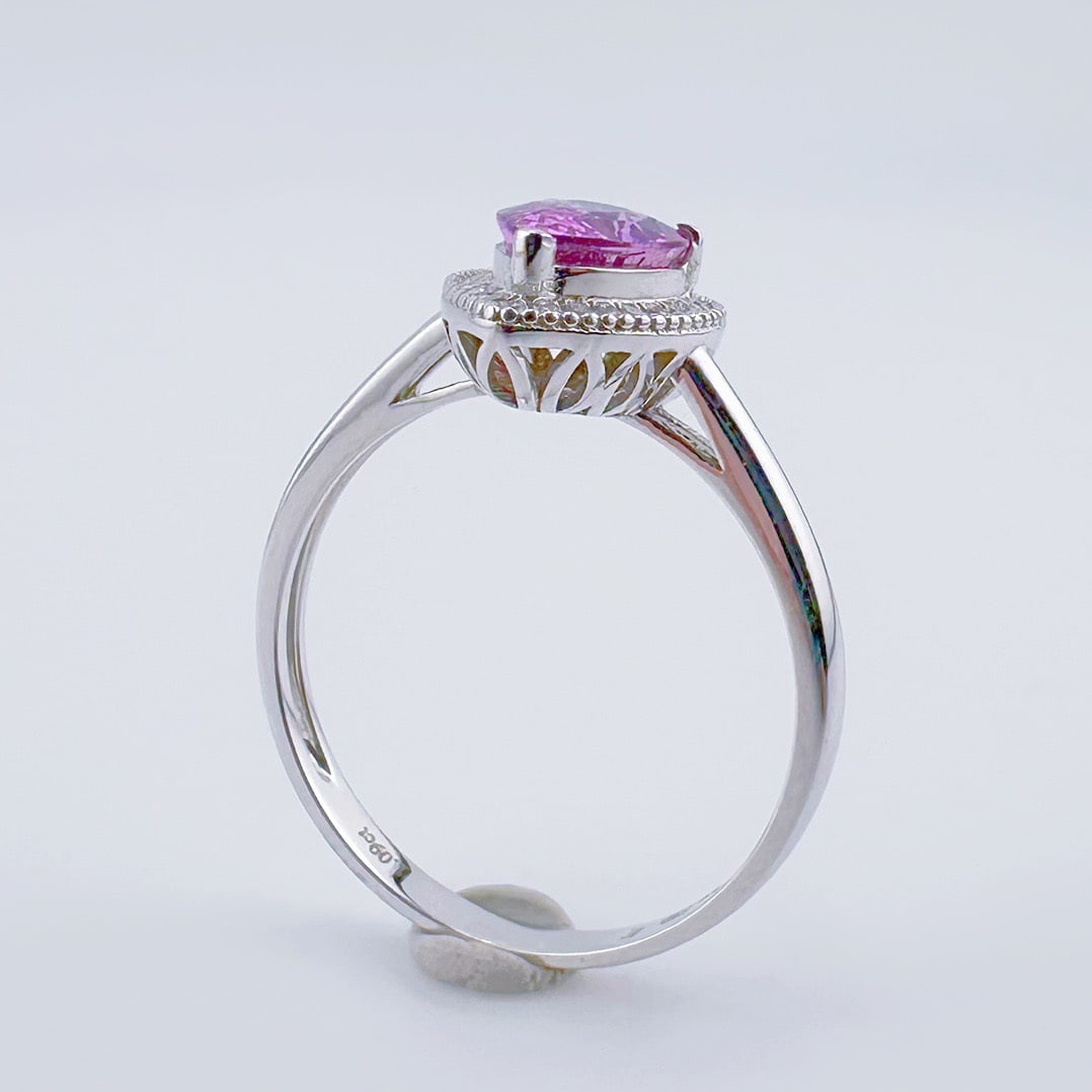 14k Gold 1.09 Ct Natural Sapphire & Diamond Ring - 4