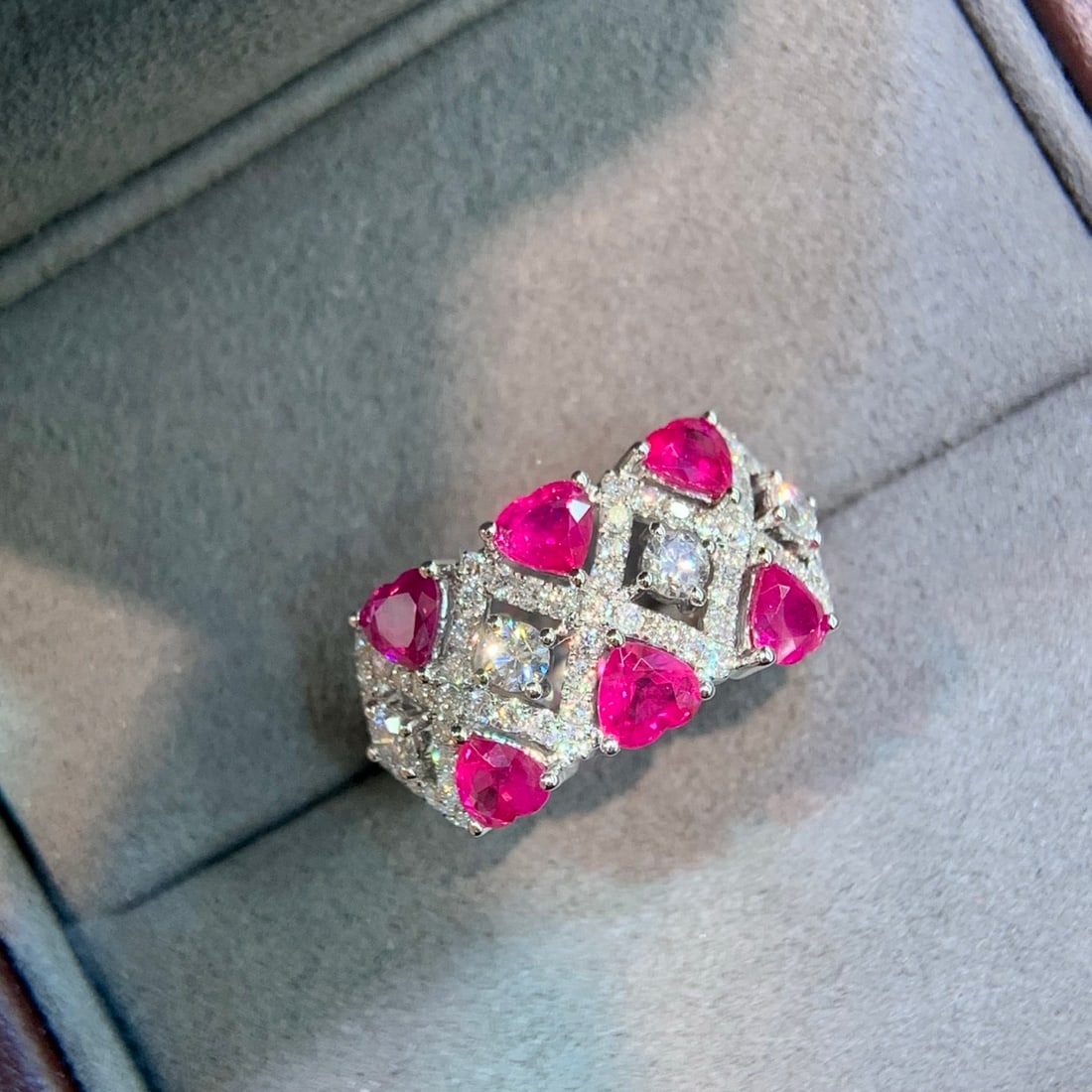 14k Gold 2.36 Ctw Natural Ruby & Diamond Ring - 7