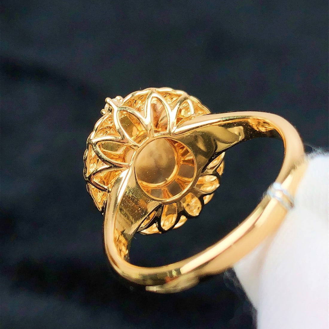 14k Gold 4.47 Ctw Natural Opal & Diamond Ring - 7