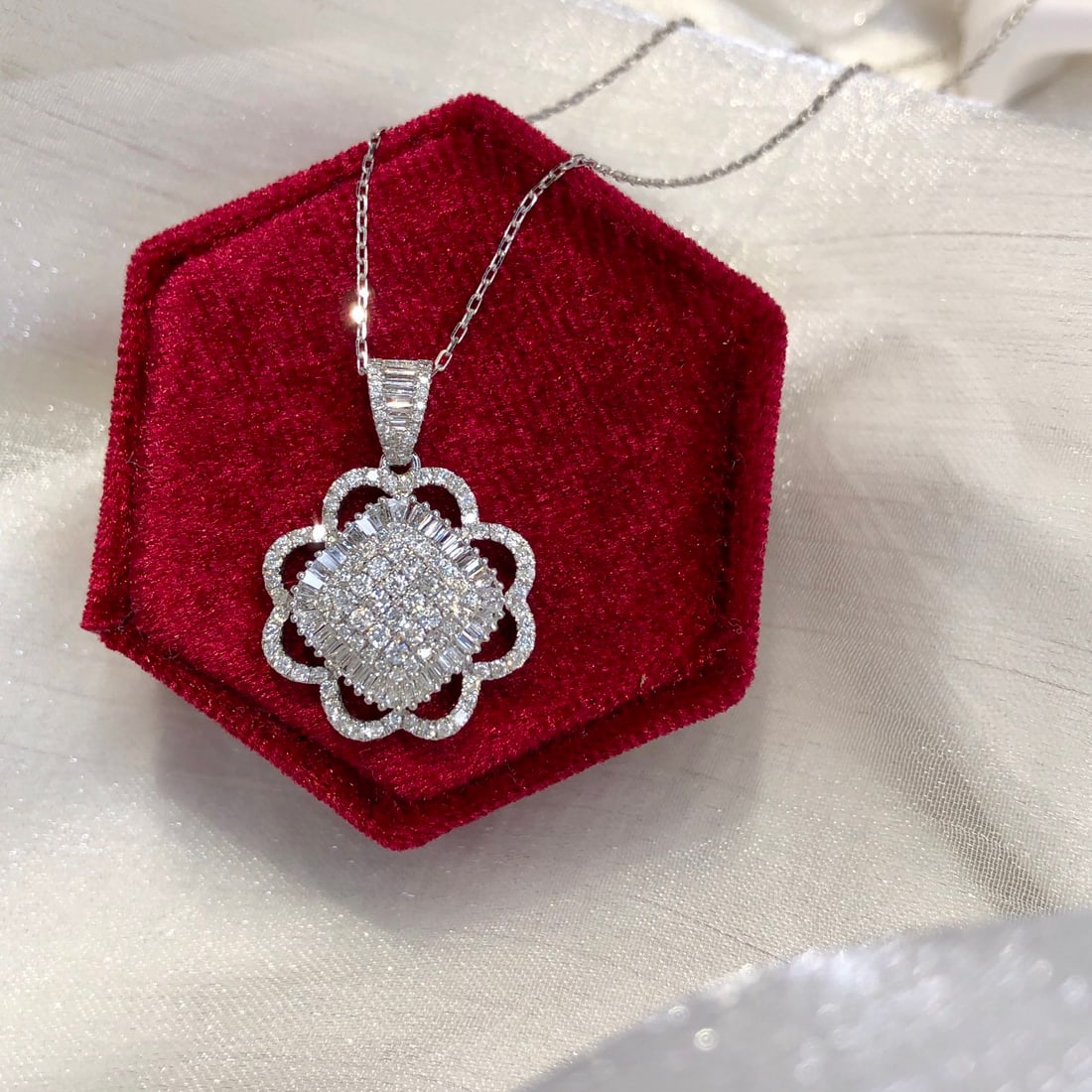 14k Gold 1.12 Ct Natural H Diamond Pendant( Without Chain ) - 2