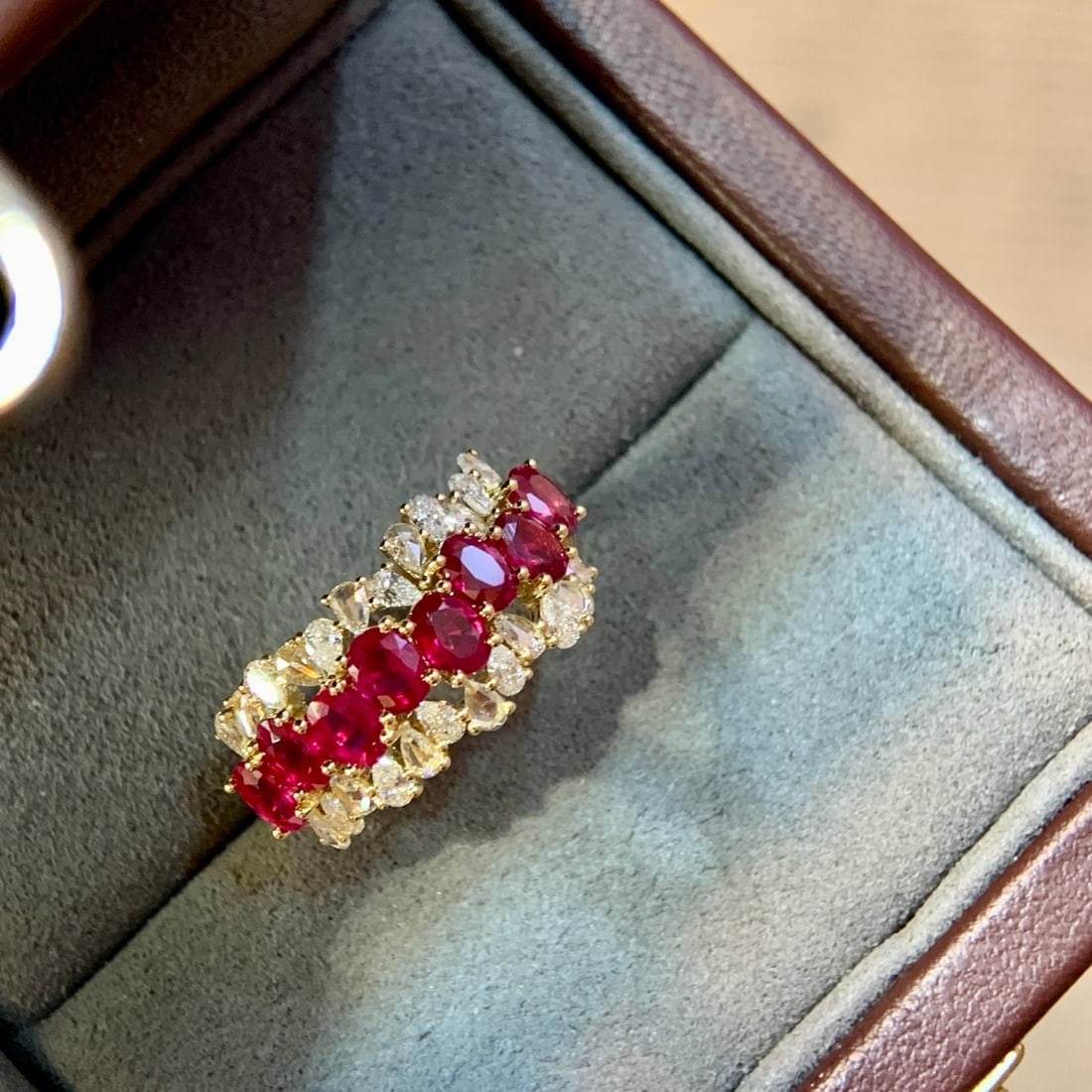 14k Gold 2.48 Ctw Natural Ruby & Diamond Ring - 6
