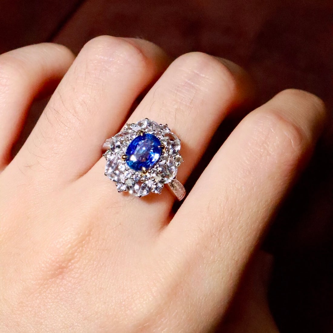 14k Gold 1.58 Ctw Natural Sapphire & Diamond Ring - 6