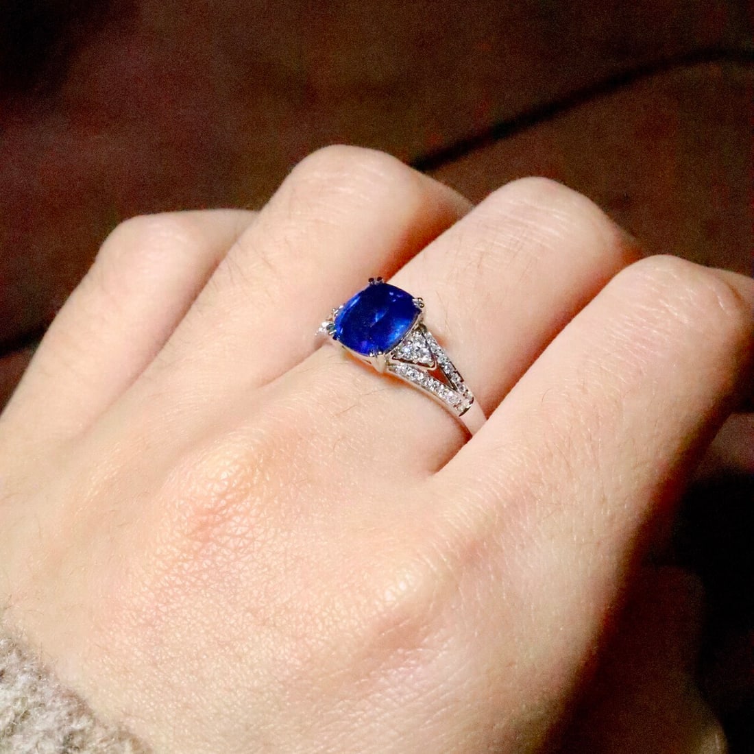 14k Gold 2.12 Ctw Natural Sapphire & Diamond Ring - 5