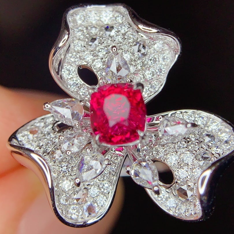 14k Gold 1.74 Ctw Natural Spinel & Diamond Ring - 6