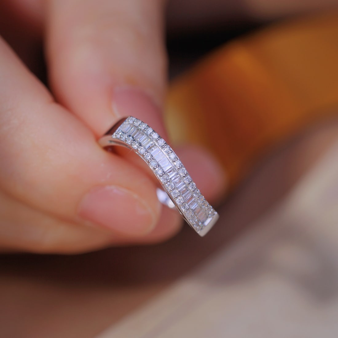 14k Gold 0.45 Ct Natural H Diamond Ring (1 of 4)