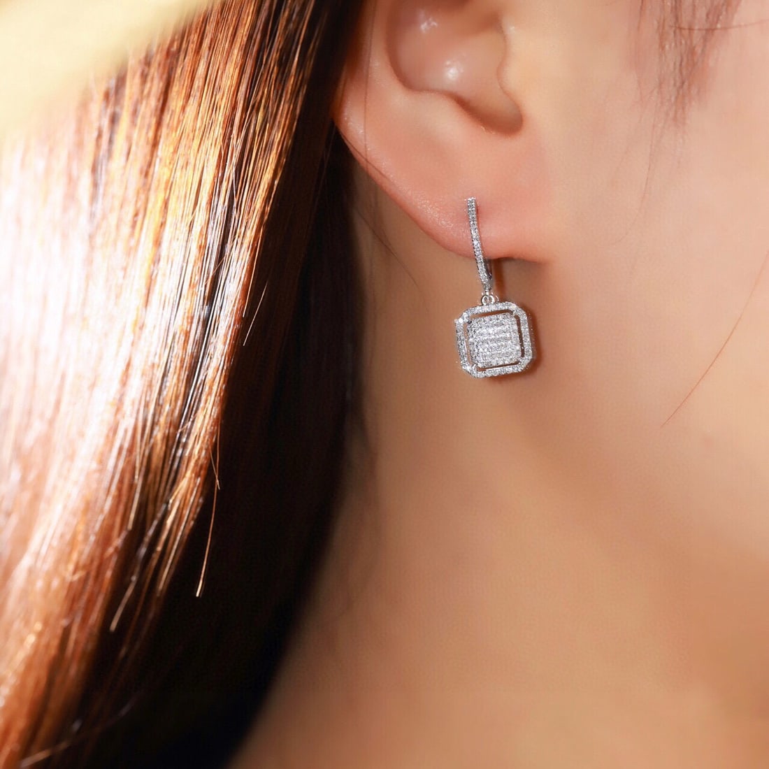 14k Gold 0.5 Ct Natural H Diamond Earrings - 7