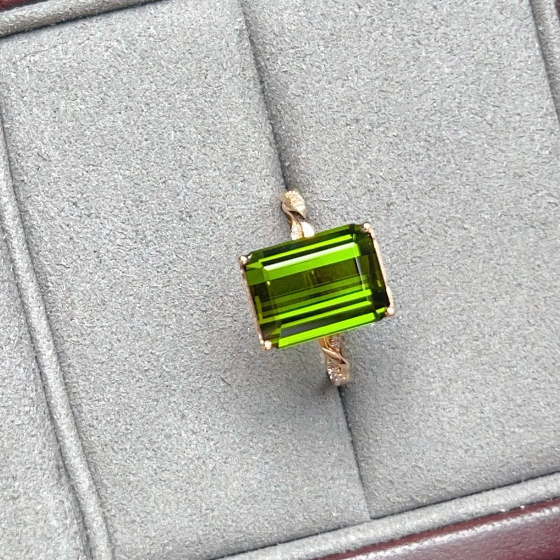 14k Gold 5.10 Ctw Natural Tourmaline & Diamond Ring - 3