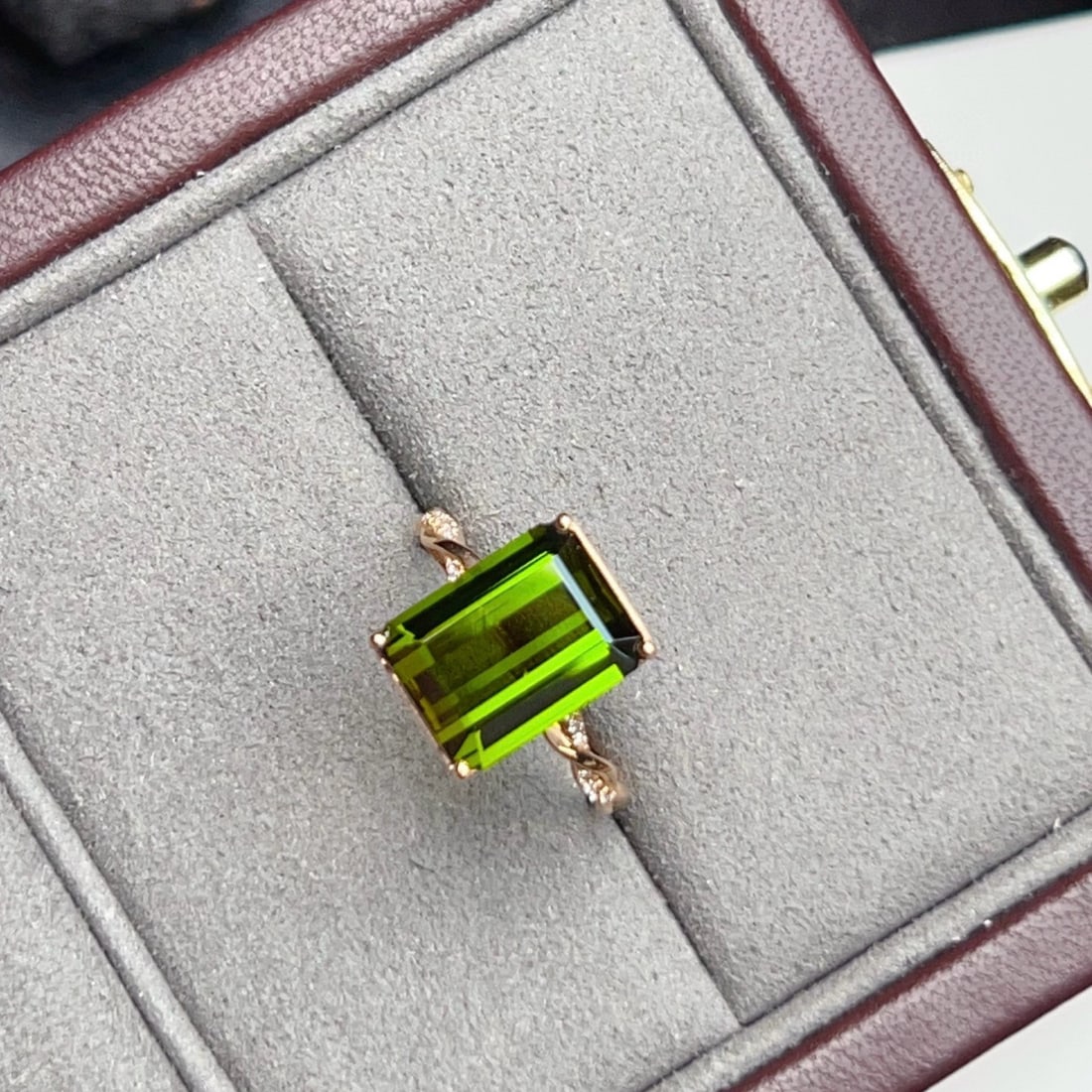 14k Gold 5.10 Ctw Natural Tourmaline & Diamond Ring - 4