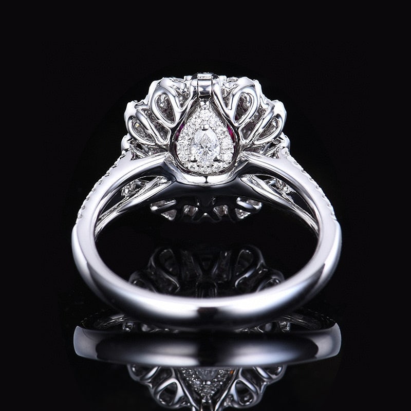 14k Gold 2.32 Ctw Natural Ruby & Diamond Ring/pendant( Without Chain ) - 6