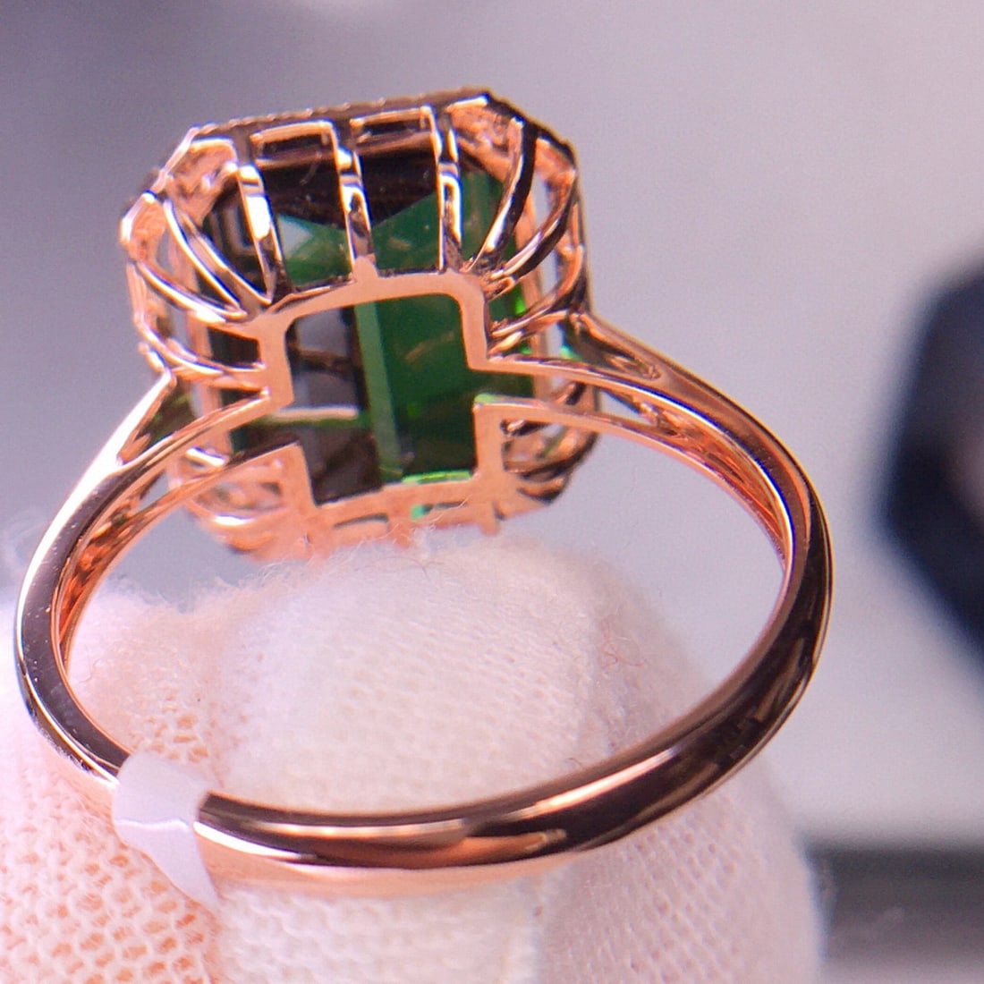 14k Gold 7.28 Ct Natural Tourmaline & Diamond Ring - 7