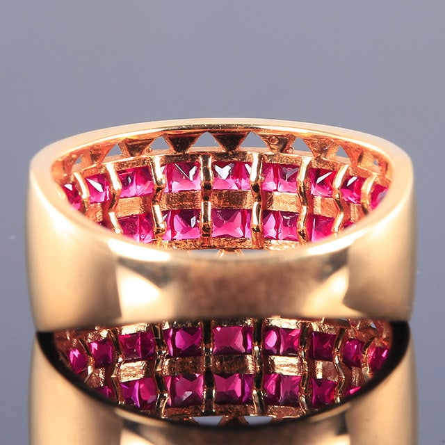 14k Gold 1.58 Ctw Natural Ruby & Diamond Ring - 4