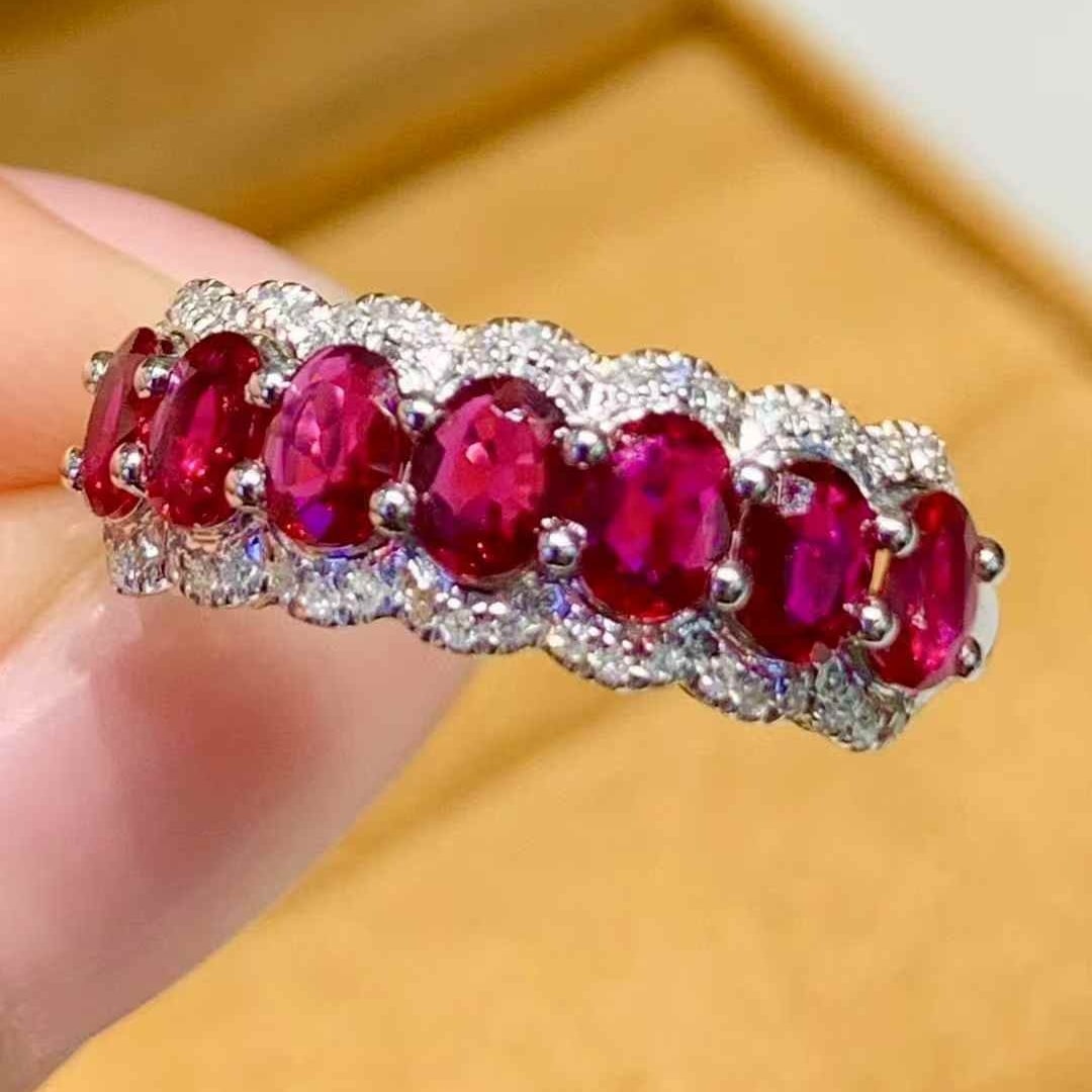 14k Gold 1.2 Ct Natural Ruby & Diamond Ring (1 of 7)