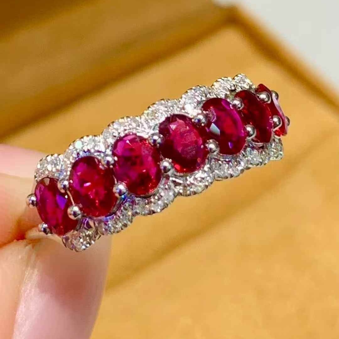 14k Gold 1.2 Ct Natural Ruby & Diamond Ring - 2