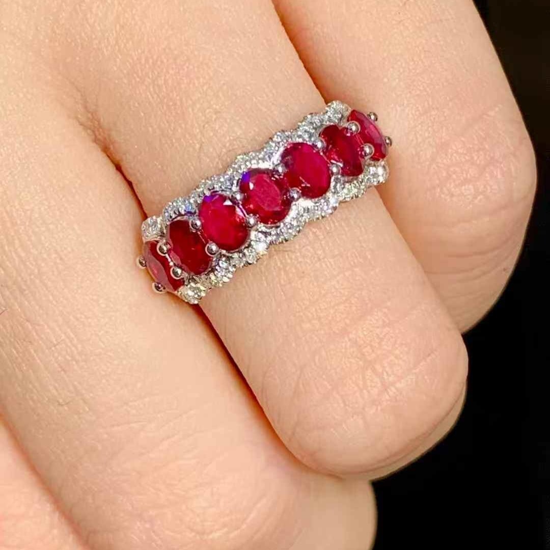 14k Gold 1.2 Ct Natural Ruby & Diamond Ring - 5