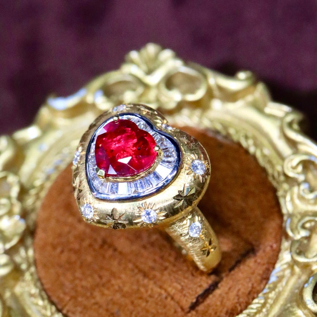 14k Gold 1.41 Ctw Natural Ruby & Diamond Ring - 3