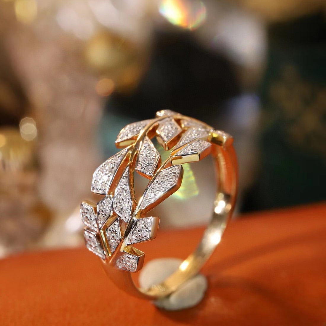 14k Gold 0.20 Ct Natural H Diamond Ring - 2