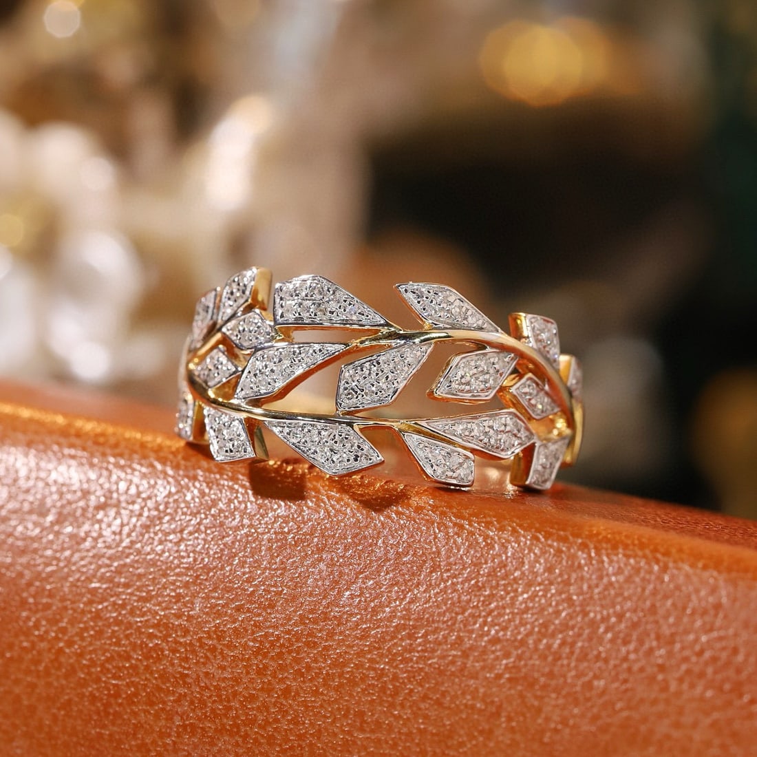 14k Gold 0.20 Ct Natural H Diamond Ring - 3