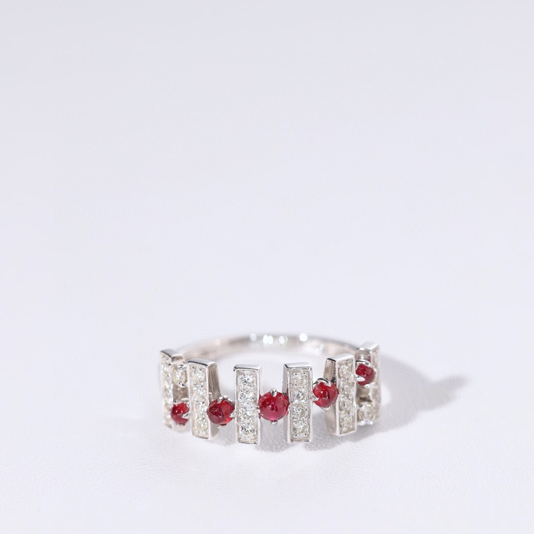 14k Gold 0.75 Ctw Natural Ruby & Diamond Ring - 2