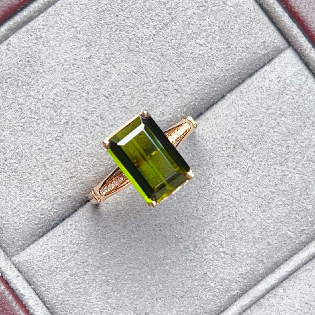 14k Gold 4.28 Ctw Natural Tourmaline & Diamond Ring - 2