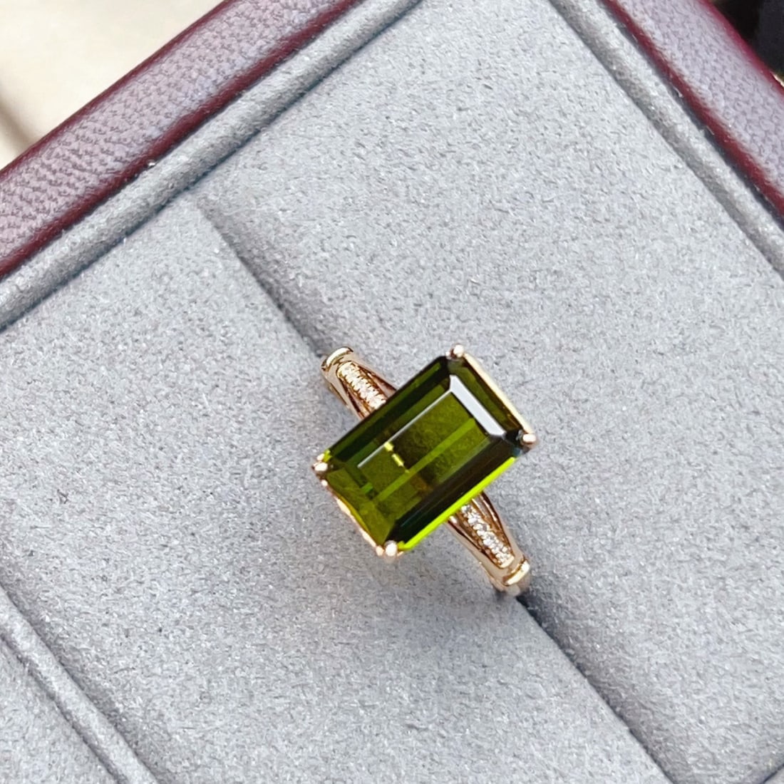 14k Gold 4.28 Ctw Natural Tourmaline & Diamond Ring - 3