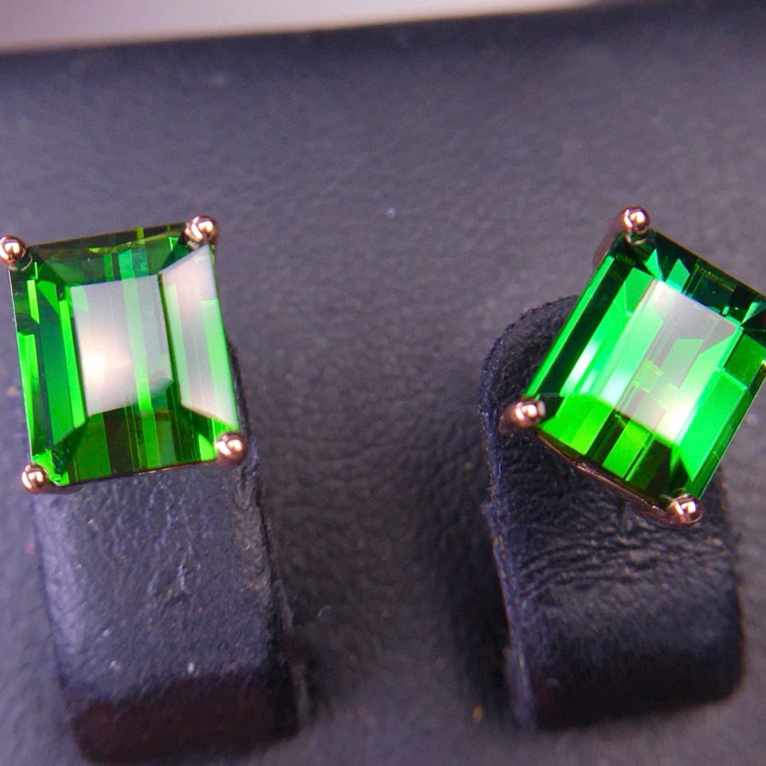 14k Gold 4.15 Ct Natural Tourmaline Earrings: Ref:231117196 // gold content:14k gold // main gemstone:tourmaline // shape:octagonal // carat weight:4. 15ct // color:green // treatment:natural // Condition: NewLow Estimate: 3300.00High Estimate: