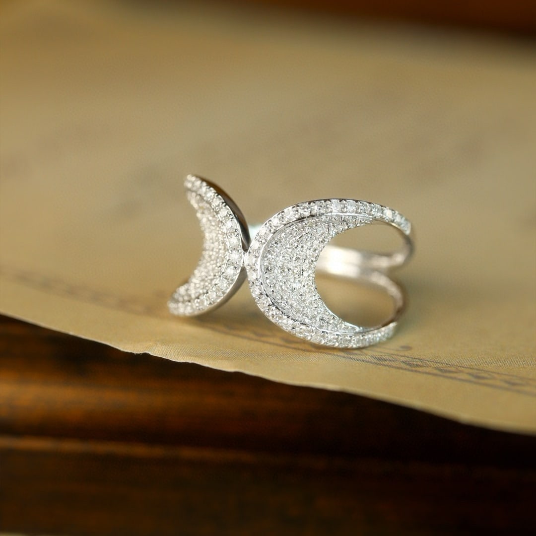 14k Gold 0.40 Ct Natural H Diamond Ring - 3