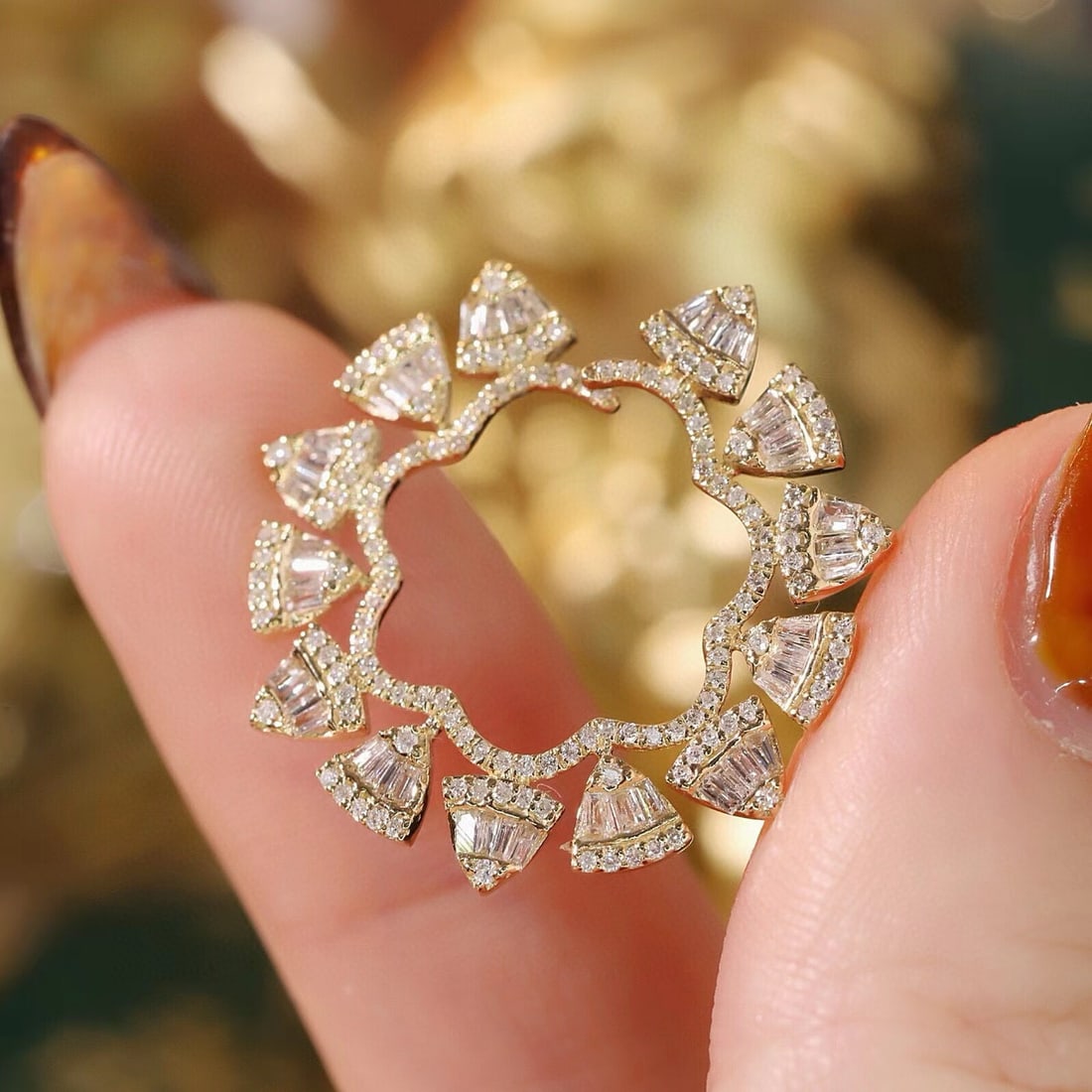 14k Gold 1.2 Ct Natural H Diamond Earrings - 3