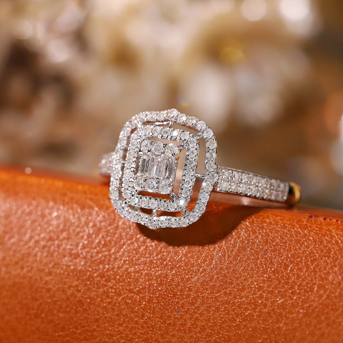 14k Gold 0.4 Ct Natural H Diamond Ring - 2