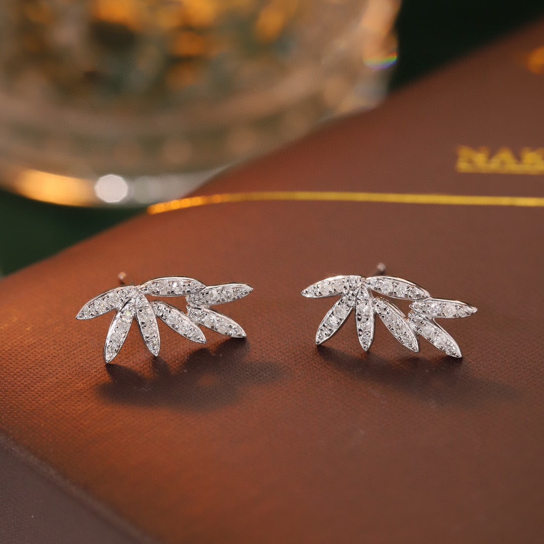 14k Gold 1 Ct Natural H Diamond Earrings - 4