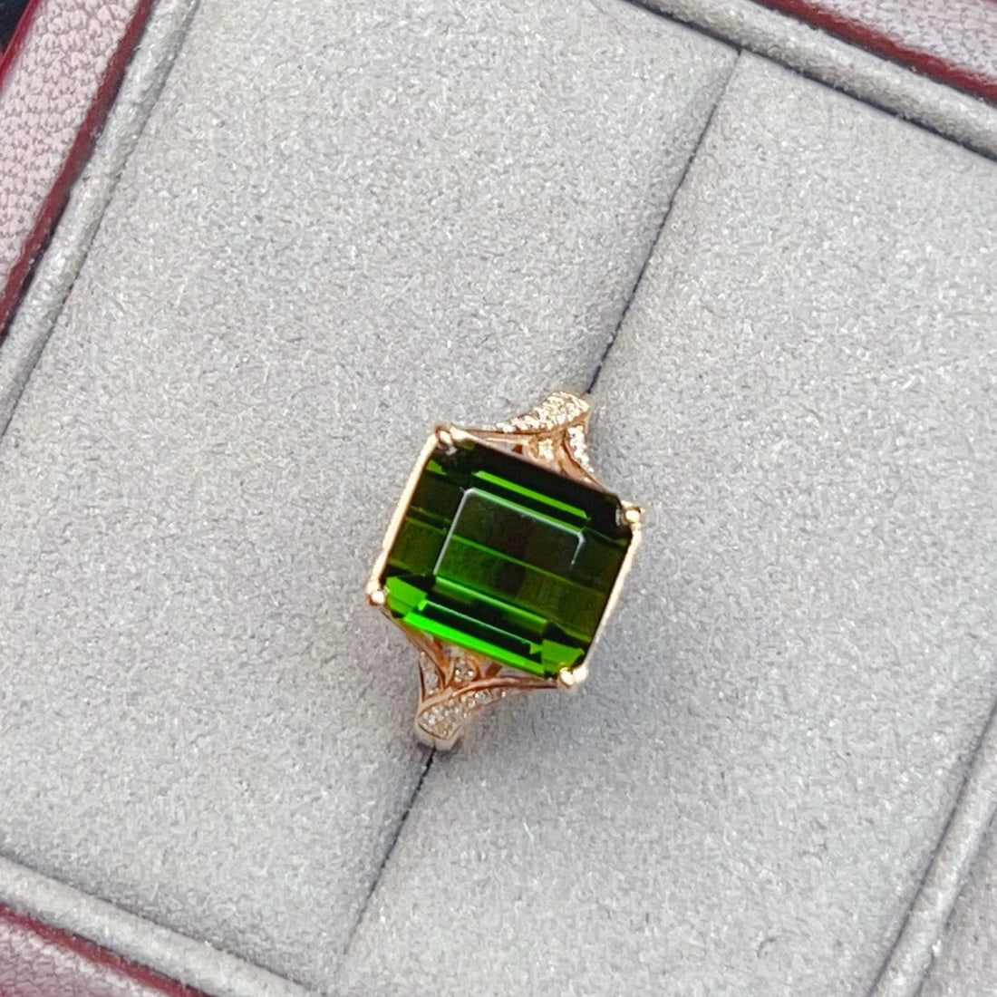14k Gold 5.61 Ctw Natural Tourmaline & Diamond Ring - 6