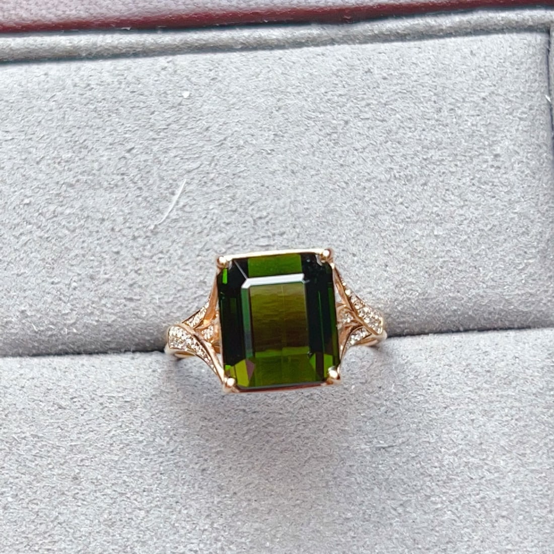 14k Gold 5.61 Ctw Natural Tourmaline & Diamond Ring - 8