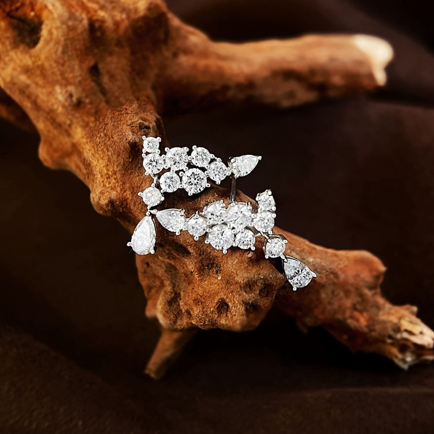 14k Gold 1.08 Ct Lab Grown Diamond Earrings - 2