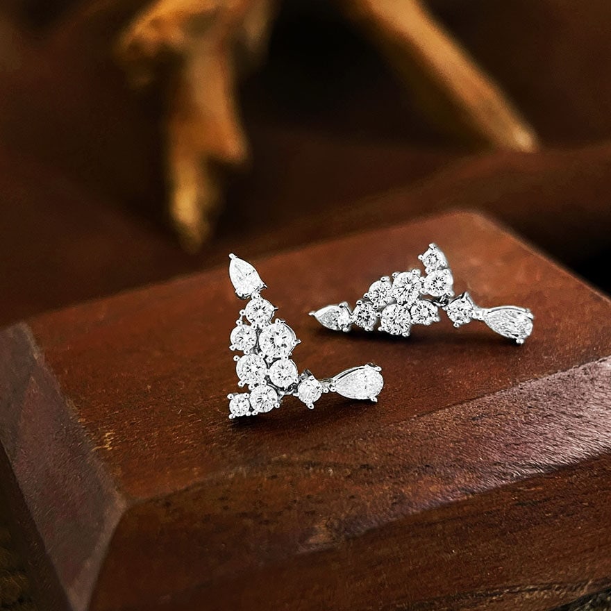 14k Gold 1.08 Ct Lab Grown Diamond Earrings - 3