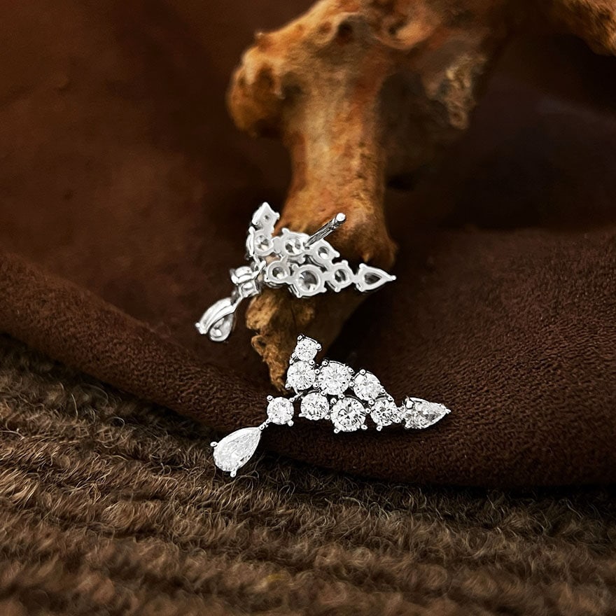 14k Gold 1.08 Ct Lab Grown Diamond Earrings - 4